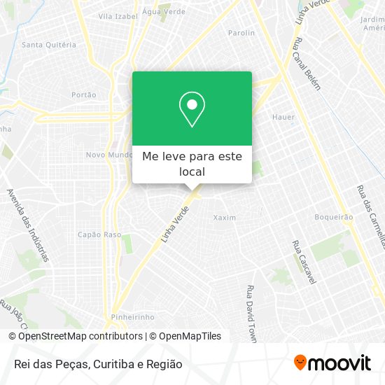 Rei das Peças mapa