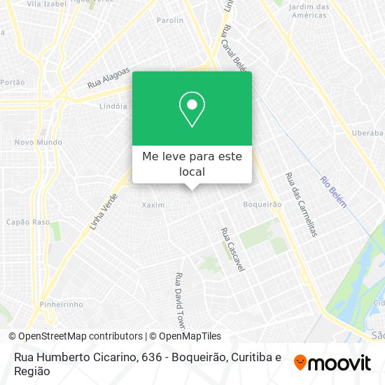 Rua Humberto Cicarino, 636 - Boqueirão mapa