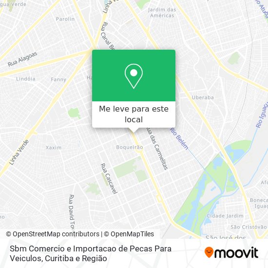 Sbm Comercio e Importacao de Pecas Para Veiculos mapa