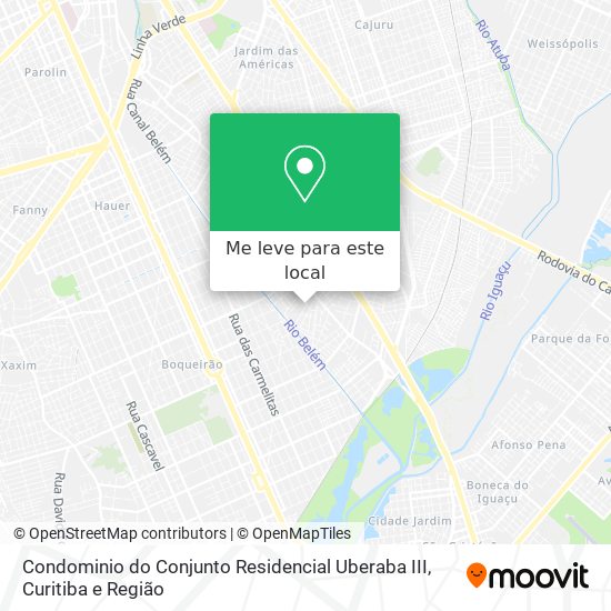 Condominio do Conjunto Residencial Uberaba III mapa