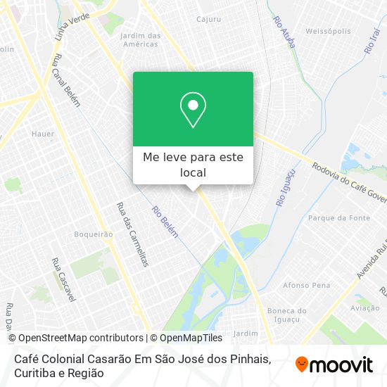 Café Colonial Casarão Em São José dos Pinhais mapa