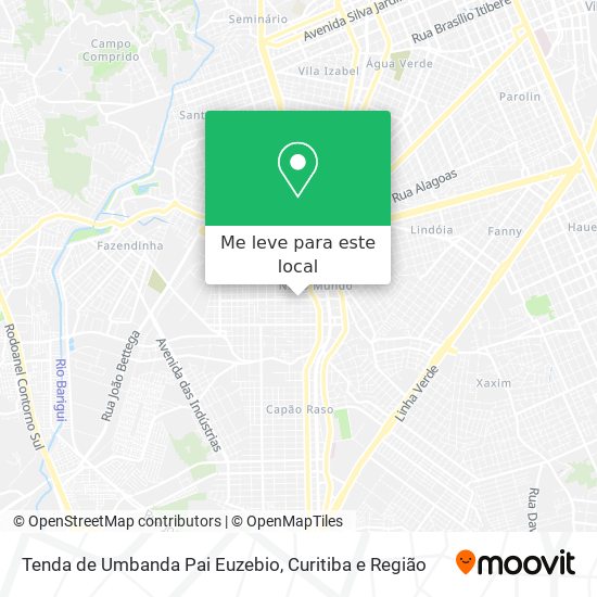 Tenda de Umbanda Pai Euzebio mapa