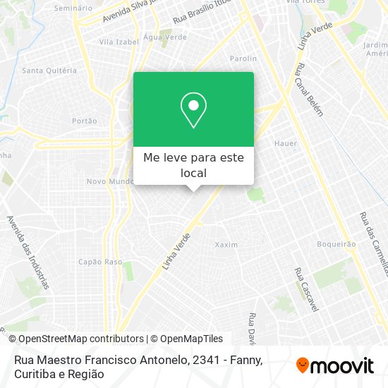 Rua Maestro Francisco Antonelo, 2341 - Fanny mapa