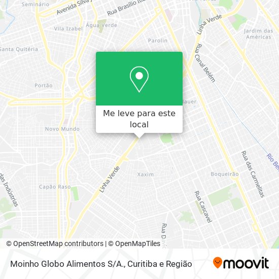 Moinho Globo Alimentos S/A. mapa