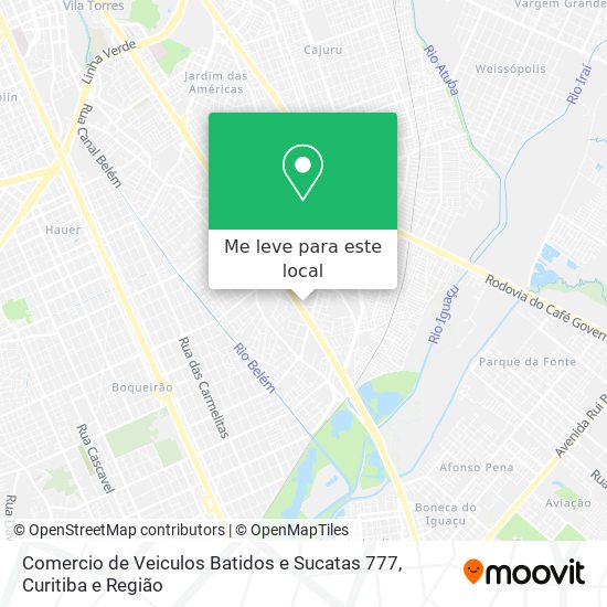 Comercio de Veiculos Batidos e Sucatas 777 mapa
