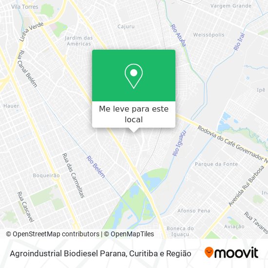 Agroindustrial Biodiesel Parana mapa