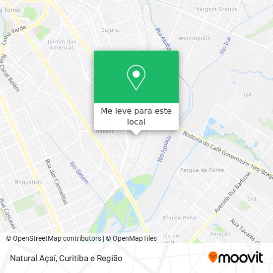 Natural Açaí mapa