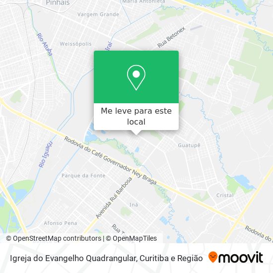 Igreja do Evangelho Quadrangular mapa