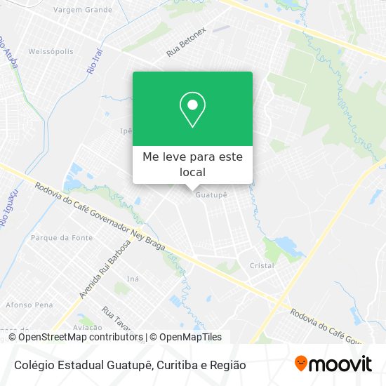 Colégio Estadual Guatupê mapa