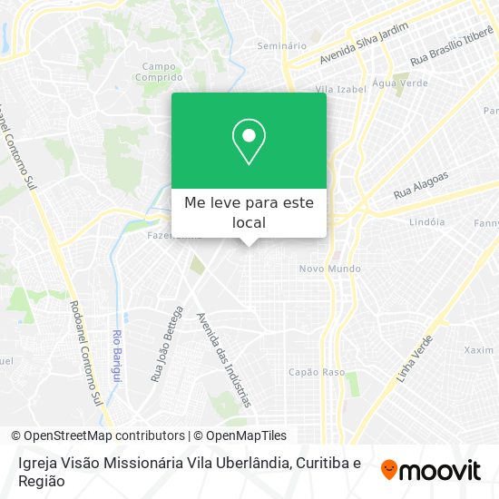 Igreja Visão Missionária Vila Uberlândia mapa