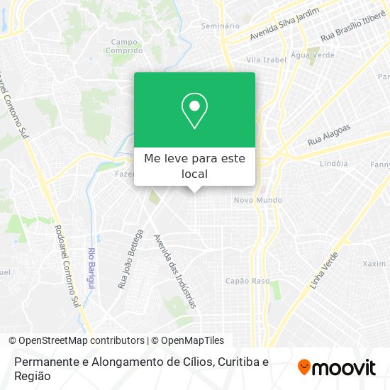 Permanente e Alongamento de Cílios mapa