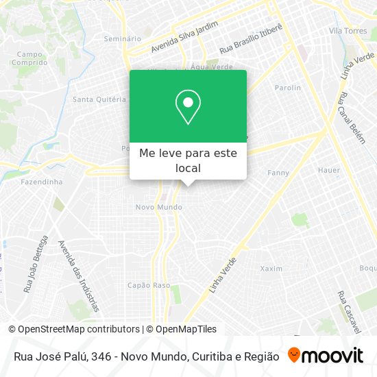 Rua José Palú, 346 - Novo Mundo mapa