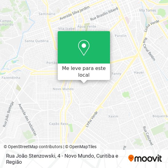 Rua João Stenzowski, 4 - Novo Mundo mapa