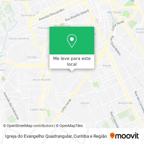 Igreja do Evangelho Quadrangular mapa