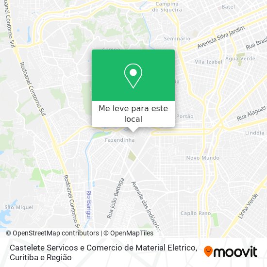 Castelete Servicos e Comercio de Material Eletrico mapa