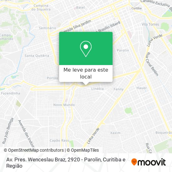 Av. Pres. Wenceslau Braz, 2920 - Parolin mapa