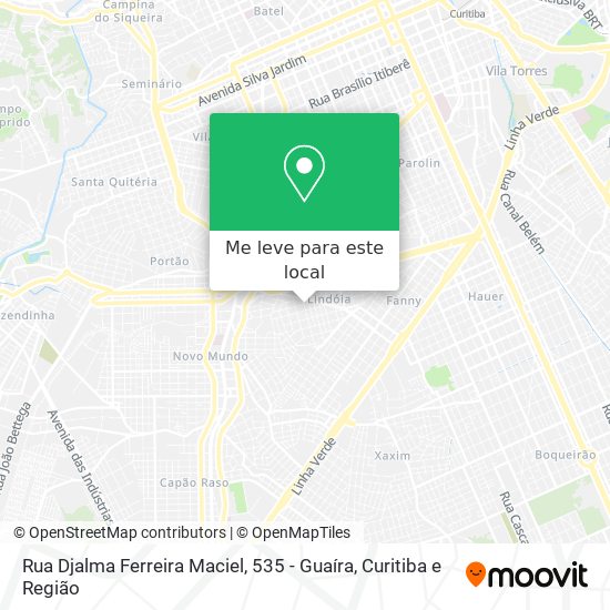Rua Djalma Ferreira Maciel, 535 - Guaíra mapa
