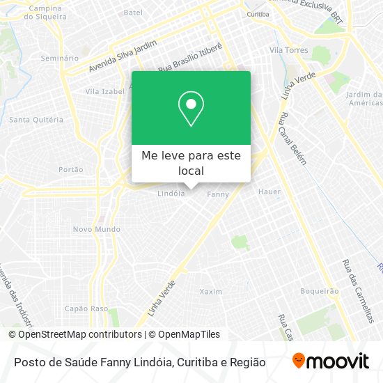 Posto de Saúde Fanny Lindóia mapa