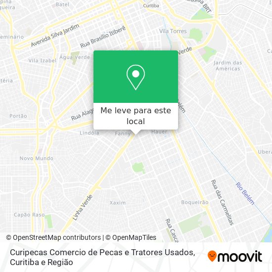 Curipecas Comercio de Pecas e Tratores Usados mapa