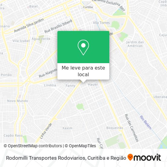 Rodomilli Transportes Rodoviarios mapa