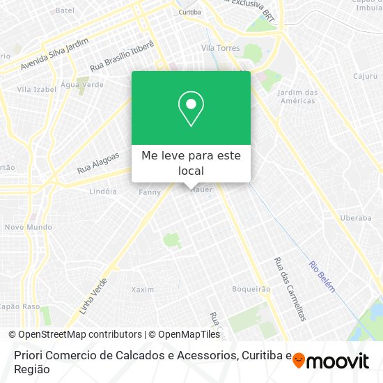 Priori Comercio de Calcados e Acessorios mapa
