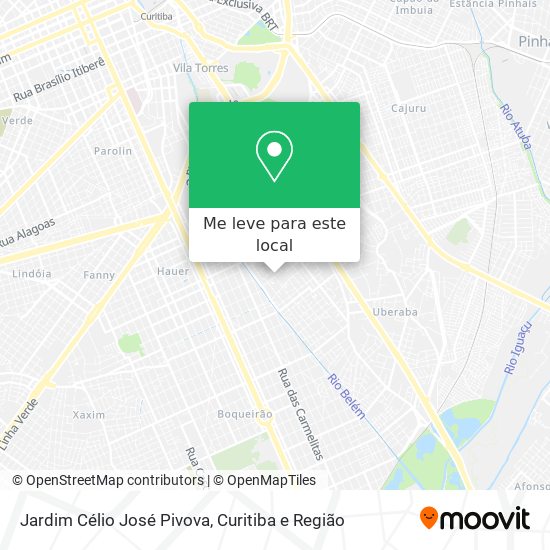 Jardim Célio José Pivova mapa