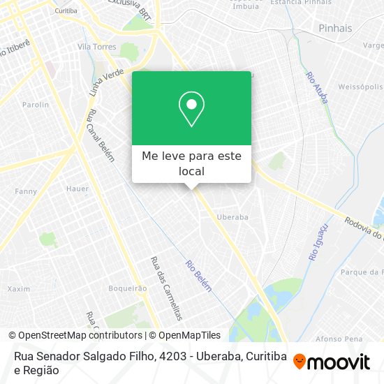 Rua Senador Salgado Filho, 4203 - Uberaba mapa
