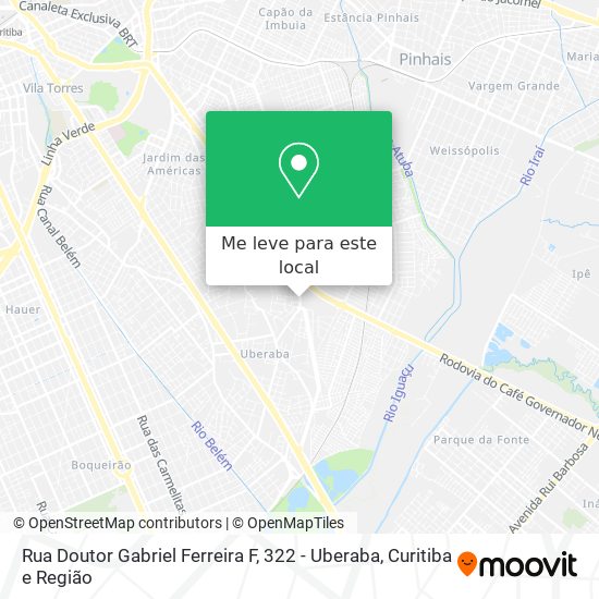 Rua Doutor Gabriel Ferreira F, 322 - Uberaba mapa