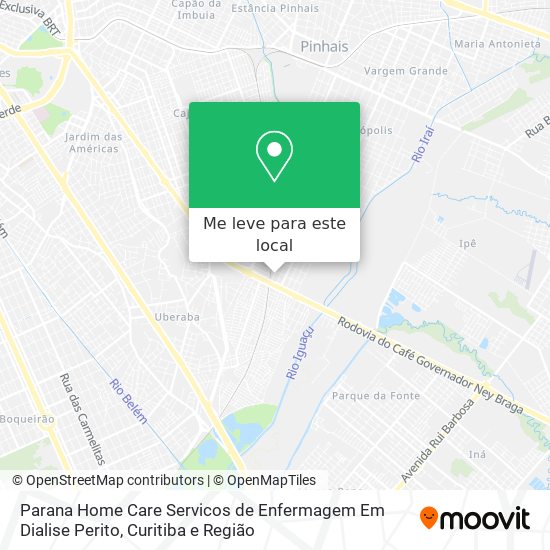 Parana Home Care Servicos de Enfermagem Em Dialise Perito mapa