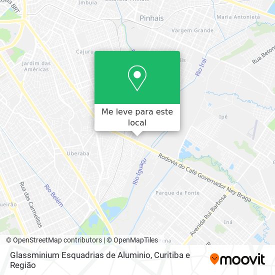 Glassminium Esquadrias de Aluminio mapa