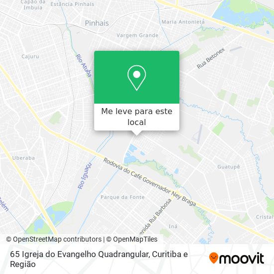 65 Igreja do Evangelho Quadrangular mapa