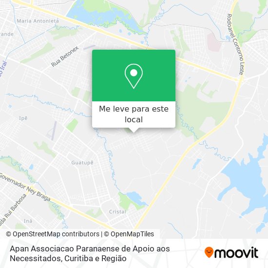 Apan Associacao Paranaense de Apoio aos Necessitados mapa