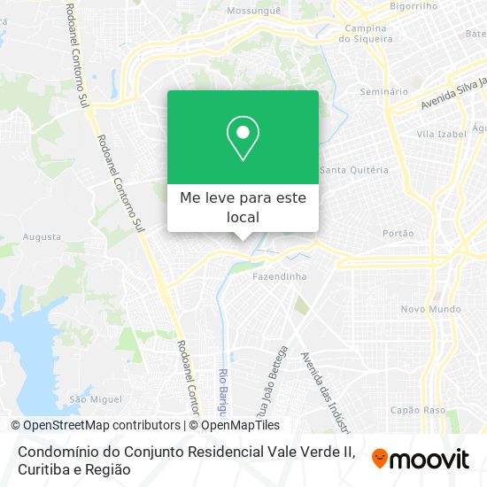 Condomínio do Conjunto Residencial Vale Verde II mapa