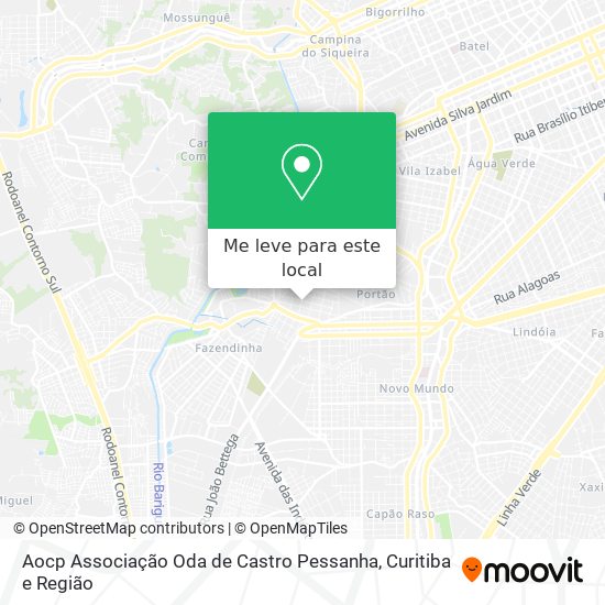 Aocp Associação Oda de Castro Pessanha mapa