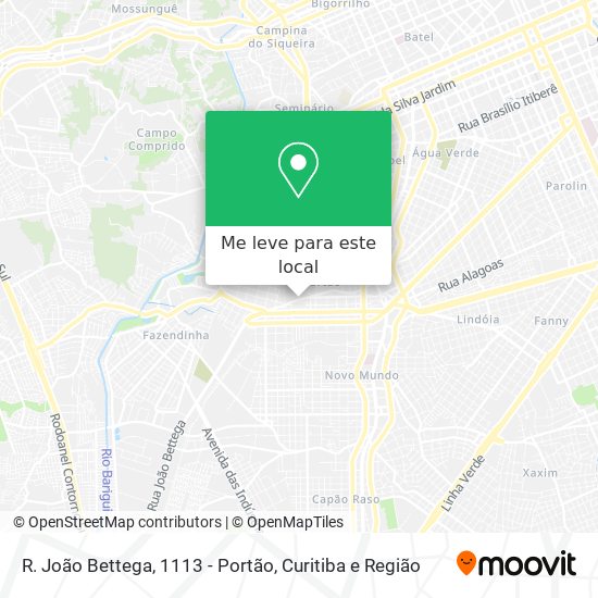 R. João Bettega, 1113 - Portão mapa
