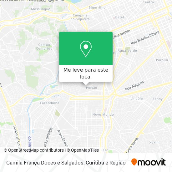 Camila França Doces e Salgados mapa