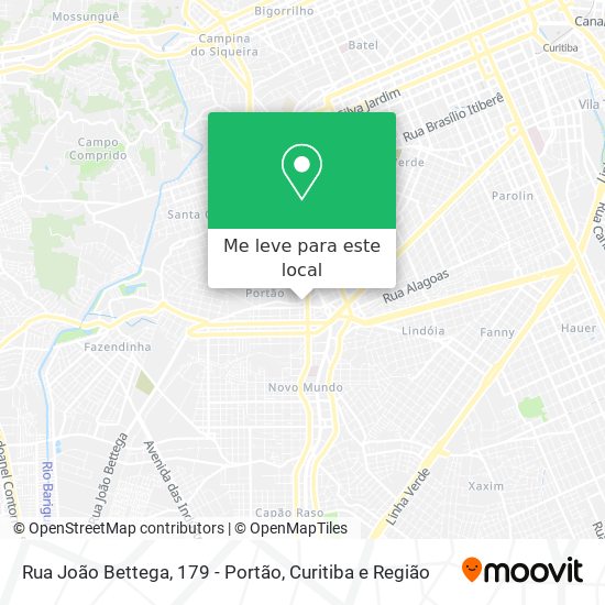 Rua João Bettega, 179 - Portão mapa