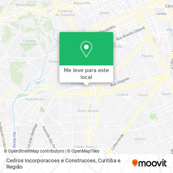 Cedros Incorporacoes e Construcoes mapa