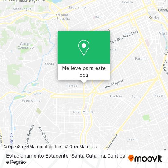Estacionamento Estacenter Santa Catarina mapa