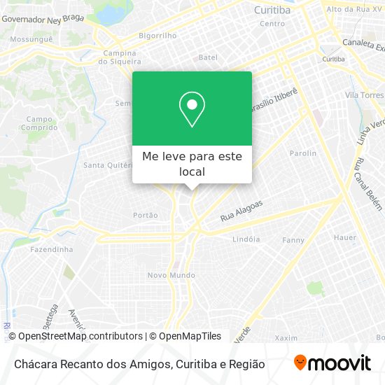 Chácara Recanto dos Amigos mapa