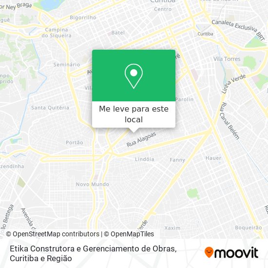 Etika Construtora e Gerenciamento de Obras mapa