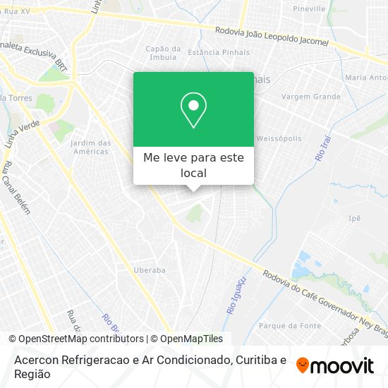 Acercon Refrigeracao e Ar Condicionado mapa