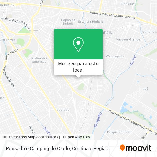 Pousada e Camping do Clodo mapa