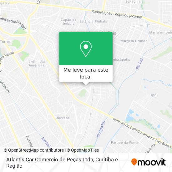 Atlantis Car Comércio de Peças Ltda mapa