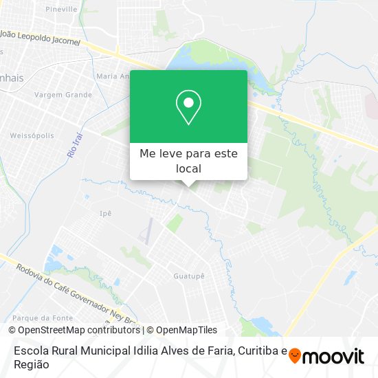 Escola Rural Municipal Idilia Alves de Faria mapa
