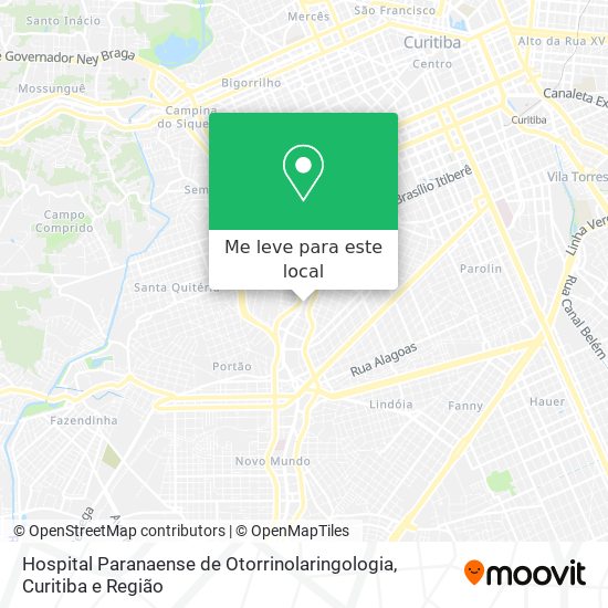 Hospital Paranaense de Otorrinolaringologia mapa