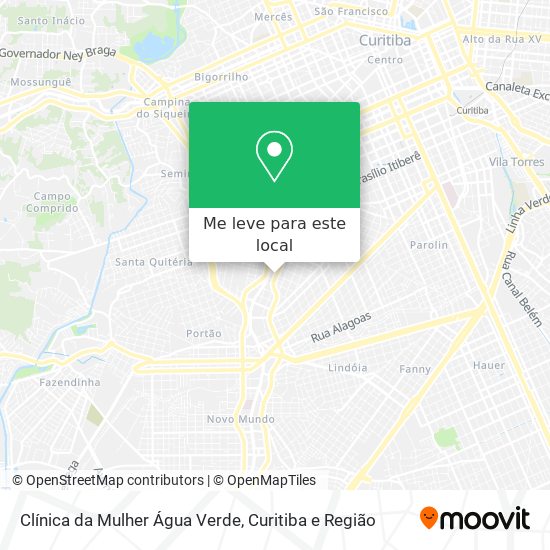 Clínica da Mulher Água Verde mapa