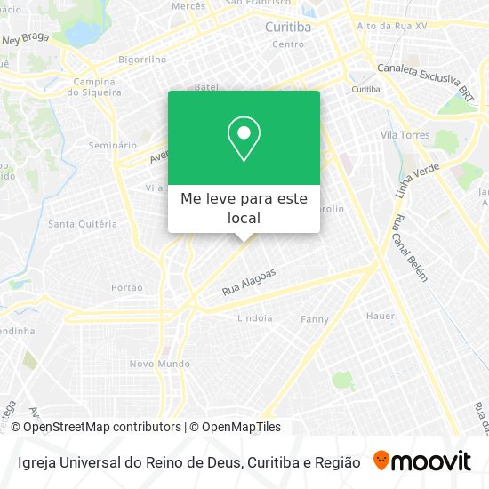 Igreja Universal do Reino de Deus mapa