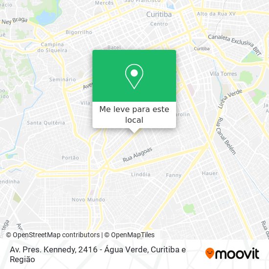 Av. Pres. Kennedy, 2416 - Água Verde mapa