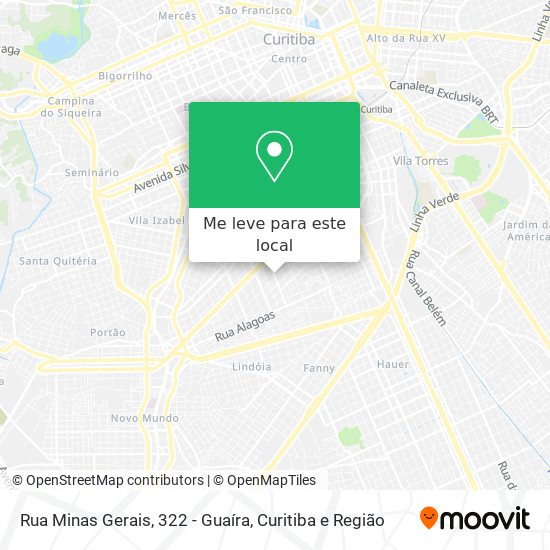 Rua Minas Gerais, 322 - Guaíra mapa